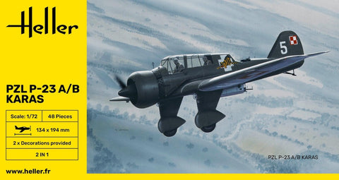 HELLER 1/72 PZL P23A/B Karas Aircraft