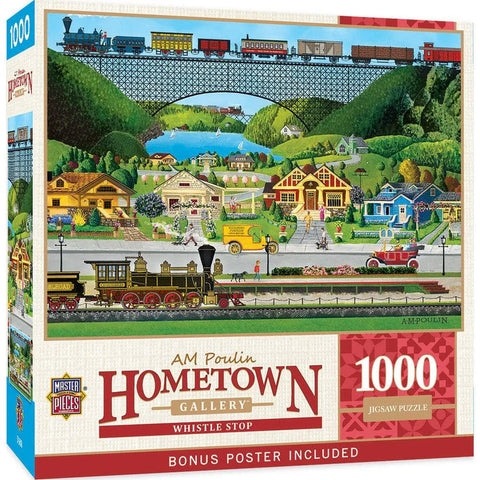 MASTER PIECES 1000-PIECE PUZZLE Hometown Gallery - Whistle Stop
