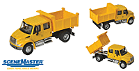 WALTHERS HO International(R) 4300 Crew Cab Dump Truck - Assembled -- Yellow