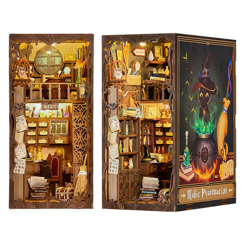 HANDS CRAFT DYI  Miniature Kit Book-Nook: Magic Pharmacist