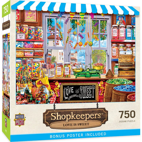 MASTER PIECES 750-PIECE PUZZLE Shopkeepers - Love is Sweet