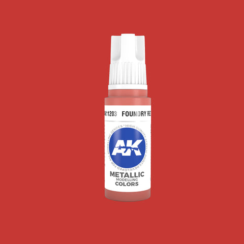 AKI Foundry Red Metallic Acrylic Paint 17ml Bottle