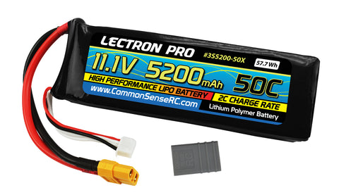 LECTRONPRO LIPO 11.1V 3S 5200mah 50C W/ XT60 & TRX