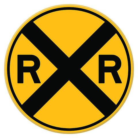 METAL RAILROAD CROSSING SIGN