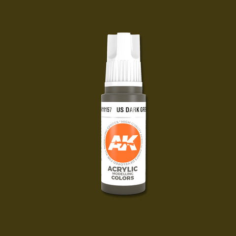 AKI US Dark Green 3G Acrylic Paint 17ml Bottle