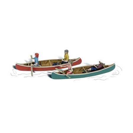 WOODLAND SCENICS HO Figures: Canoers