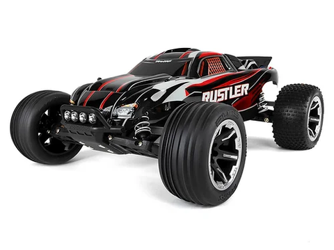 TRAXXAS RUSTLER XL5 W/LIGHTS RED BLACK