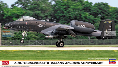 HASEGAWA 1/72 A10C Thunderbolt II Indiana ANG 100th Anniversary Attacker Aircraft