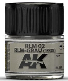 Real Colors: RLM02 1938 Grey Acrylic Lacquer Paint 10ml Bottle