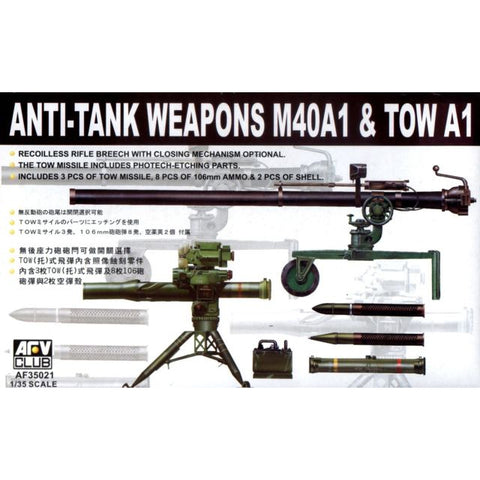 AFV CLUB 1/35 Anti-Tank Weapons M40A1 & TOW A1