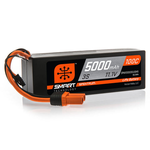 SPEKTRUM SMART LIPO 11.1V 3S 5000mah 100C W/ IC5