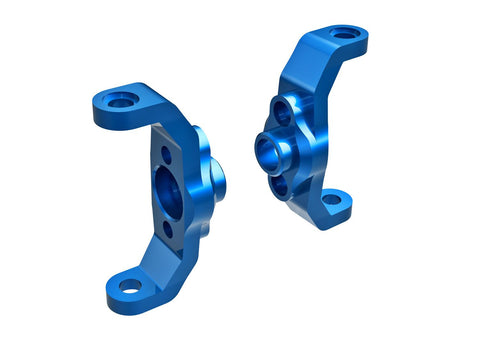 TRAXXAS TRX-4M Caster blocks, 6061-T6 aluminum (blue-anodized) (left & right)