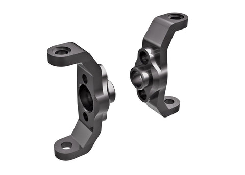 TRAXXAS TRX-4M Caster blocks, 6061-T6 aluminum (dark titanium-anodized) (left & right)