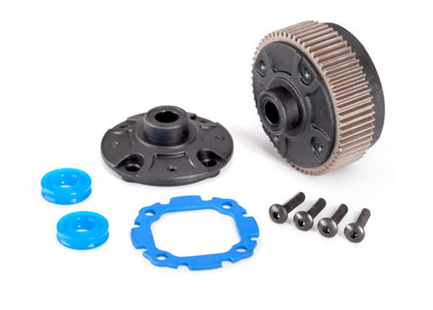 TRAXXAS Differential with steel ring gear/ side cover plate/ gasket/ x-rings (2)/ 2.5x10mm BCS (4)