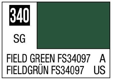 MR HOBBY 10ml Lacquer Based Semi-Gloss Field Green FS34097