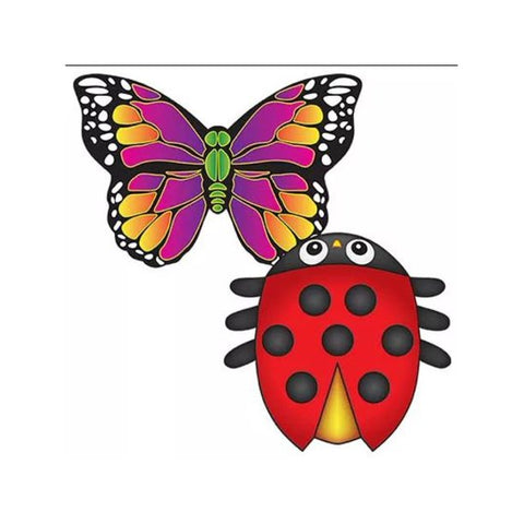 X-Kites Microkite Mini Mylar Kite - 2 Pack (Butterfly & Lady Bug)