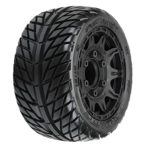 PROLINE Street Fighter LP Fr/Rr 2.8" MT Tires Mounted 12mm Blk Raid (2)