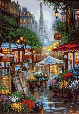 DIMENSIONS Springtime in Paris Paint by Number (14"x20")