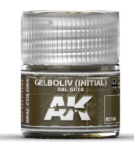 Real Colors: Gelboliv Initial RAL6014 (NATO Oliv) Acrylic Lacquer Paint 10ml Bottle