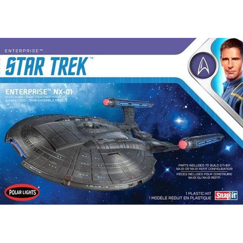 POLAR LIGHTS 1/1000 Star Trek USS Enterprise NX01 (Snap)