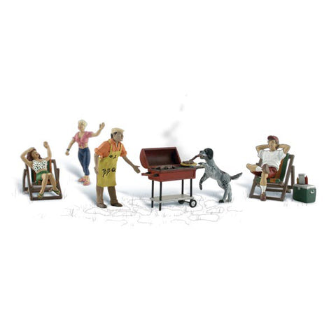 WOODLAND SCENICS HO Figures: Backyard BBQ