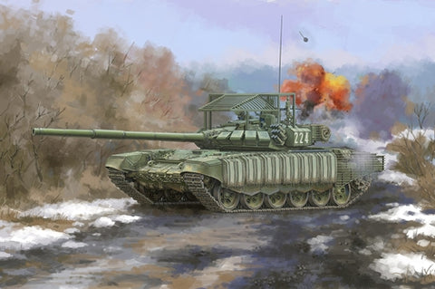 TRUMPETER  1:35 Russian T-72B3 with 4S24 Soft Case ERA & Grating Armour