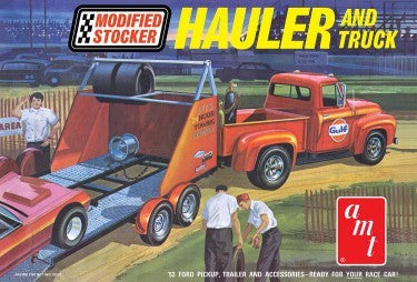 AMT 1/25 Gulf 1953 Ford Pickup Truck w/Modified Stocker Hauler