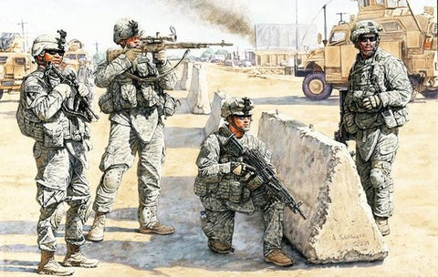 MASTERBOX  1/35 US Soldiers Check Point Iraq (4)
