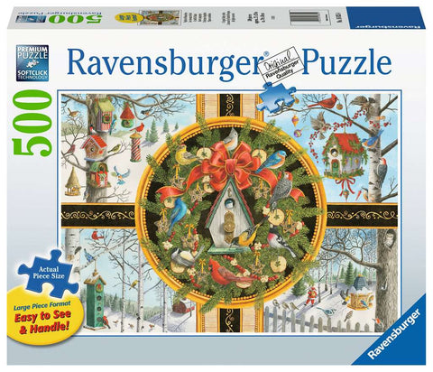 500-LARGE-PIECE Christmas Songbirds PUZZLE