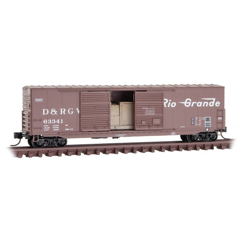 N 50' BOXCAR W/LOAD D&RGW #63341
