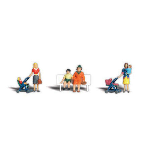 WOODLAND SCENICS HO Figures Mom&Kids