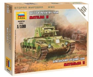 ZVEZDA 1/100 WWII British Matilda II Infantry Tank (Snap)