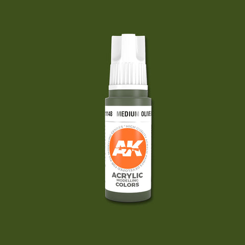 Medium Olive Green 3G Acrylic Paint 17ml Bottle