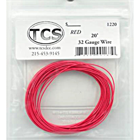 TCS 32-Gauge Wire - 20' 6.1m Roll -- Red