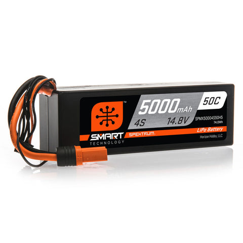 SPEKTRUM SMART LIPO 14.8V 4S 5000mah 50C W/ IC5