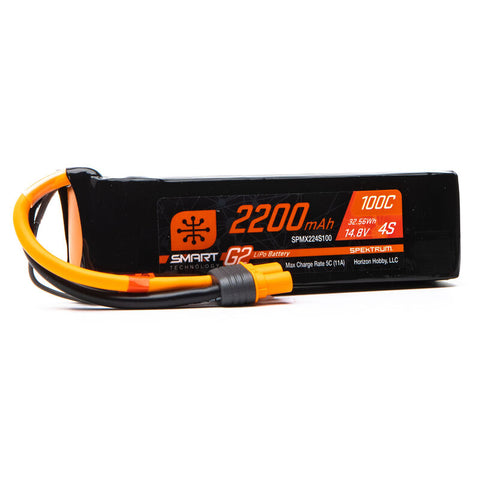 SPEKTRUM SMART-G2 LIPO 14.8V 4S 2200mah 100C W/ IC3