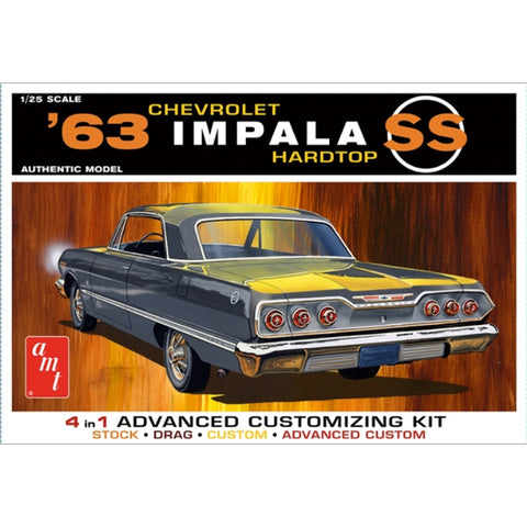 AMT 1/25 1963 Chevrolet Impala SS Hardtop Customizing Car (4 in 1)