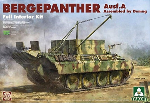 TAKOM 1/35 WWII Bergepanther Ausf A Tank w/Full Interior
