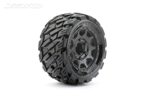 1/10 ST 2.8 Rockform Tires Mounted on Black Claw Rims,