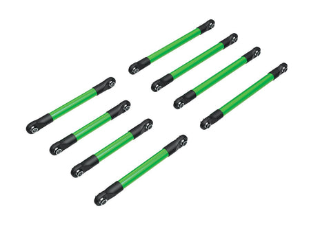 TRAXXAS TRX-4M Suspension link set F & R, 6061-T6 aluminum (green-anodized)