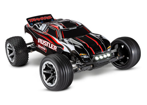TRAXXAS RUSTLER XL5 W/LIGHTS RED