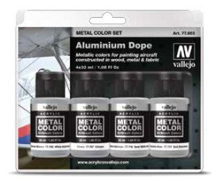 VALLEJO AIRCRAFT ALUMINUM DOPE METAL COLORS