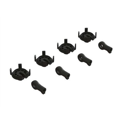 ARRMA SHOCK ROD END & SPRING PERCH SET (4 SHOCKS)