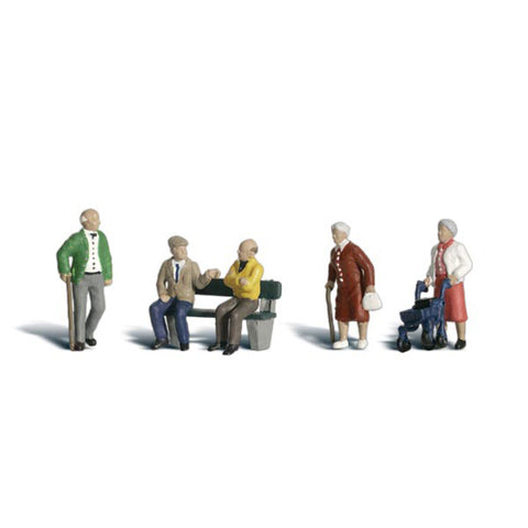 WOODLAND SCENICS HO Figures: Senior Citizens