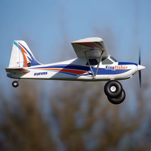 FMS Kingfisher 1400mm PNP w/Wheels,Floats,Skis,&Flaps