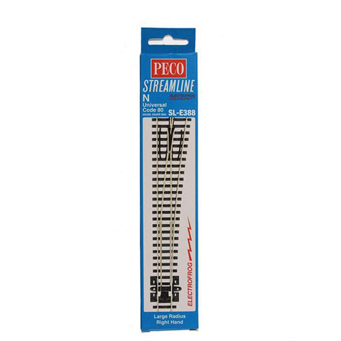 PECO N Turnout, Large Radius, Right Hand