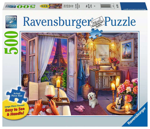 500-LARGE-PIECE Cozy Bathroom PUZZLE