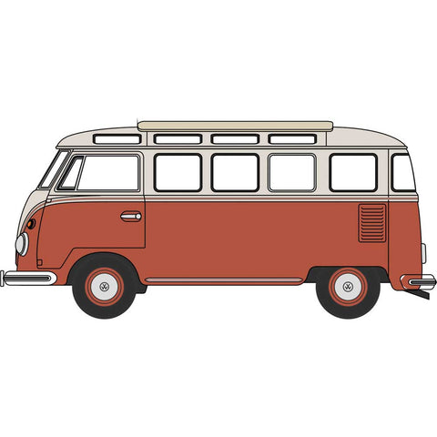 N VOLKSWAGEN T1 SAMBA BUS RED/GREEN