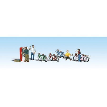 WOODLAND SCENICS HO Figures: Bicycle Buddies