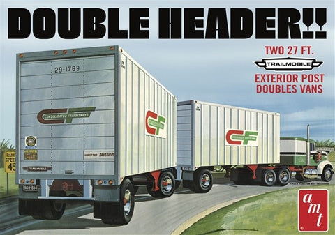 AMT 1/25 Double Header Tandem Van Trailers